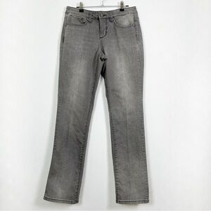 Nine West Women’s Grey Piper Jeans Size 6R/28 Straight‎ Leg Medium Rise
